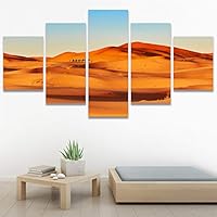 SIGNWIN 5 Panel Canvas Wall Art Modern Art Forest Multicolor Photography Relax/Calm Romantics Scenic for Home Decorations Ready to Hang - 60