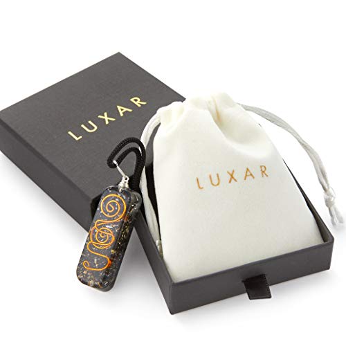 Black Tourmaline Necklace | Crystal Orgone Protection Pendant | Spiritual Reiki Necklace | SBB Copper Coil | 1.75 Inch Pendant Length with Adjustable Neck Cord