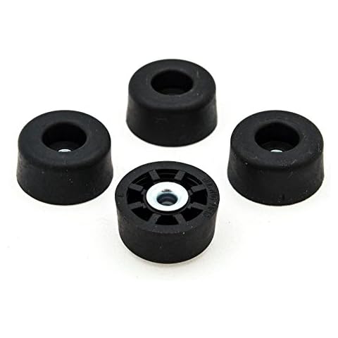 4 Large Tall Round Rubber Feet Bumpers - .625 H X 1.250 D - Made in USA -Heavy Duty, Non Marking, Perfect for Furniture, Tables, Chairs, Desks, Benches, Sofas, Chests, Other Large Items. Cover