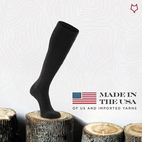 Fox River Over the Calf Military Socks, Cold Weather and Winter Socks, Breathable, Army Colors, Ultimate Comfort, Black, Large2