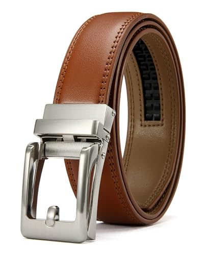 CHAOREN Ratchet Kids Belt Dress Boys Leather Belt 1.25 Adjustable for Casual and Formal Wear