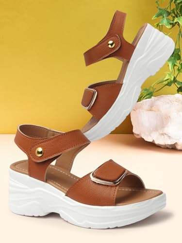 Image of LENSBURY Women Stylish Slippers Wedges I Flat Slip on Sandals I Stylish and Casual for Everyday use I Comfortable & Lightweight for Girls & Ladies LJOJO56