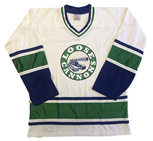 Loose Cannons Hockey Jerseys - We are Ready to Customize with Your Name and Number (White, Adult XL)