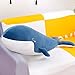 YUDIZWS Grande Peluche Balena Ripiene Simpatico Peluche Soffice, Gigantesco Animale dell'Oceano Che Abbraccia Cuscino Balena Blu Regali per Bambini Compleanno,Blu,85cm/33.5inch