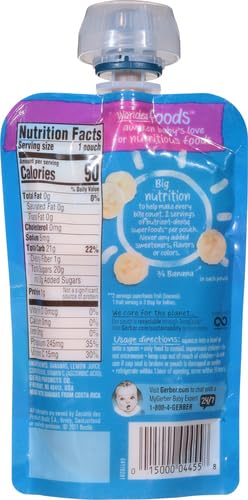 Gerber Purees 2nd Foods Banana Baby Food Pouches, 3.5 oz - Image 3