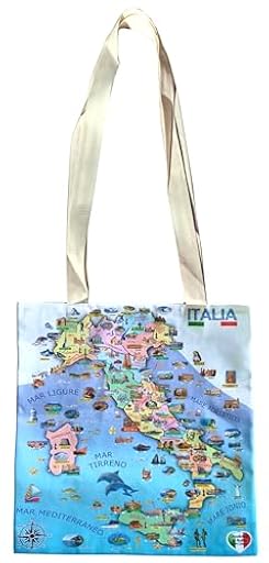 Bolsa de la compra de algodón italiano, 35 x 42 cm, ideal para regalar, producto italiano, souvenir | Ya disponible en tu tienda friki favorita! En mundofriki.es!