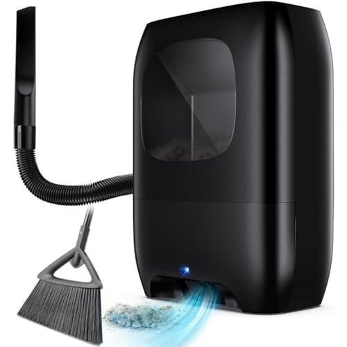 Vacú sin toque de espuma automática, basura de basura de barbería de 800 W con manguera de vacío, filtro de 5 capas, lata de basura aspiradora de lata de 7 late para un salón de salón para el cabello