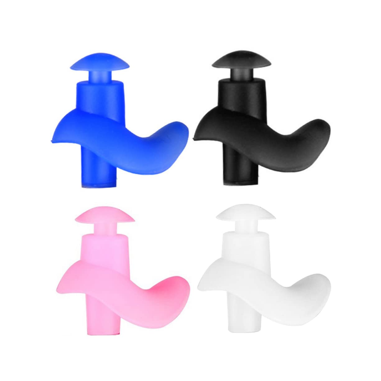IWOWHERO Silicone Swimming Ear Plugs 4 Pairs Ear Plug for Adults Noise-reducing Protector for Swimming