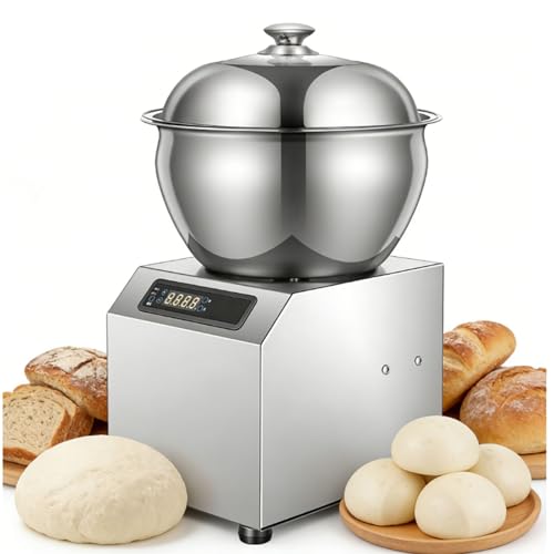 Amasadora de masa de 1800 W con lavabo desmontable, formación rápida de masa de 15 minutos, temporizador de 30 minutos, mezcla bidireccional para panadería, restaurante, pizza y masa de pan