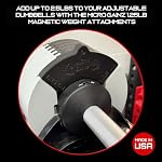 Micro Gainz 1.25LB Magnetic Weight Attachment for Nuobell Style Adjustable Dumbbells, Choose 2 or 4 Piece Magnetic Weight Plates, Ideal for Micro Loading Dumbbells, Made in USA