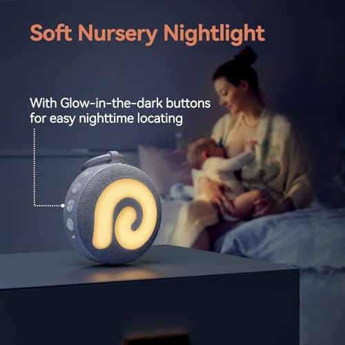 Dreamegg White Noise Machine Baby - D11 Einschlafhilfe Baby Weißes Rauschen Sound Machine mit 21 Musik-Stofftier und Licht, Einschlafhilfe USB Wiederaufladbar Schlafhilfe für Kinder 4