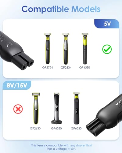 5V Type-C scheerapparaatadapter/oplader/converter voor OneBlade QP1924/QP2724/QP2834/QP4530/MG-serie, USB-C voedingsadapter voor elektrische scheerapparaten (1 stuk, kabel niet inbegrepen) - Afbeelding 4