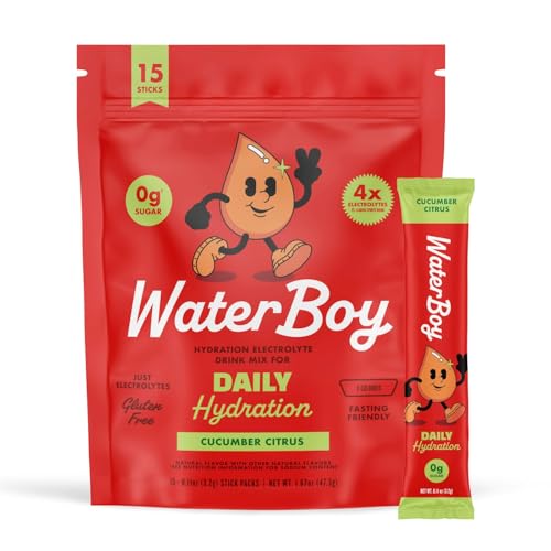 Waterboy Daily Hydration | 1,570mg Electrolyte Powder Packets | No