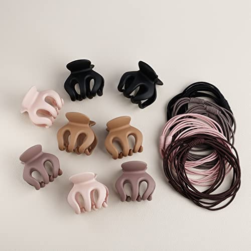 Frdtluthw Small Hair Claw Clips For High Ponytail 1.37Inch Hair Clips Hair Ties Bracelets 4 Circles Ponytail Holders For Women Girls (Pack Of 20) #TOP6