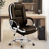 CELTOSS High-Back Ergonomic Office Chair with Lumbar Support, Heavy Duty Executive Desk Chair for Home Office, Brown