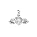 Produktbild Amor Damen-Anhänger 925 geflügeltes Herz Sterling Silber rhodiniert Zirkonia weiß 18 mm - 320733