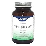 Quest Super Once A Day Multivitamin & Minerals 30x Tablets. 17 Vitamins & 12 Minerals with Vitamin A, B, C, D, Iron & Zinc for Men & Women. for Optimal Health, Reduces Fatigue & Immunity. (1 Pack)