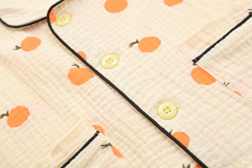 Image of BINIDUCKLING Toddler Pajama Set Short Sleeve Sleepwear Boy Girl Button Down Pjs Cotton Loungewear Nightclothes