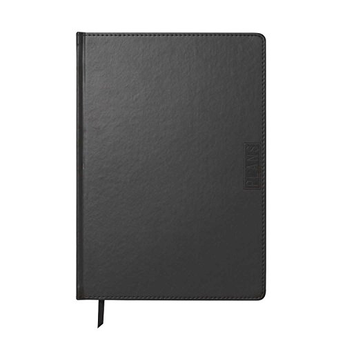 Markings by C.R. Gibson - Black Leatherette Planner - Ruled, 8.25 x 11