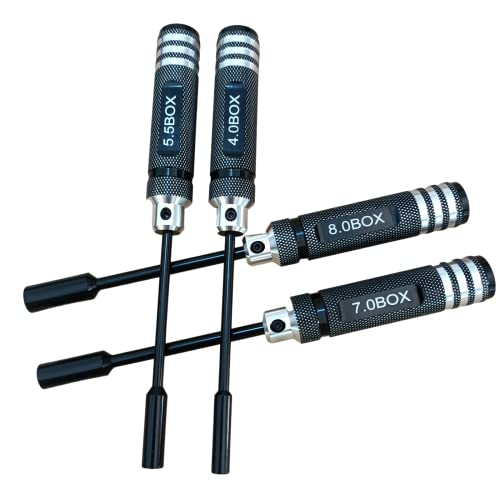 LinsyRC 4-Pack RC Repair Tool 4.0mm 5.5mm 7.0mm 8.0mm Hex Screw Driver Handles Set Hex Socket Nut Driver for FPV RC Model Car Boat Airplane - Image 2