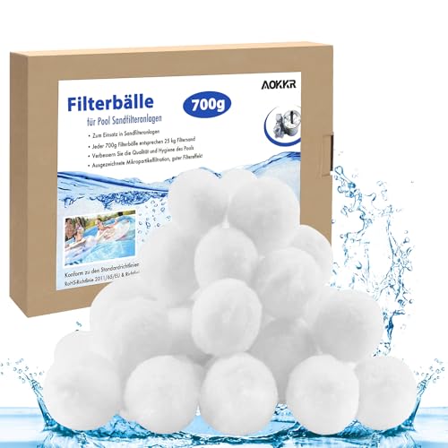 AOKKR Filterbälle Pool 700g - Effiziente Poolfilterbälle für...
