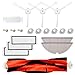 Accessoires pour le robot aspirateur Xiaomi Mi - 3 brosses latérales, 3filtres HEPA, 1brosse principale, 6noyaux de filtre, 2chiffons de nettoyage, Kit de 19 Pièces de rechange Mijia Roborock S50 S51