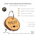 Natürliche Hundemarke aus Holz mit Gravur personalisiert | Echtes Rosenholz mit Rinde, geräuschlos am Halsband | Rückseite mit Telefonnummer, Adresse, Datum - Geschenk für Hundehalter