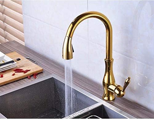 Brushed Nickel Kitchen Faucet Pull Out Bathroom Kitchen Mixer Tap Single Handle Stream Sprayer Kitchen Spout Hot Cold Water Tap