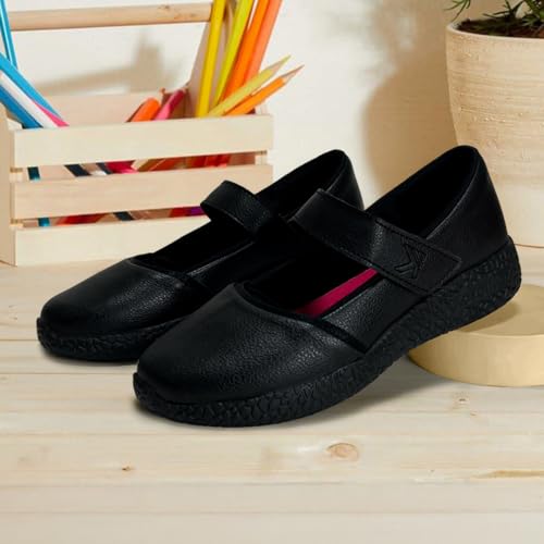 Image of KazarMax Girls Black Mary Jane Ballerina Sporty|Uniform|School Shoe