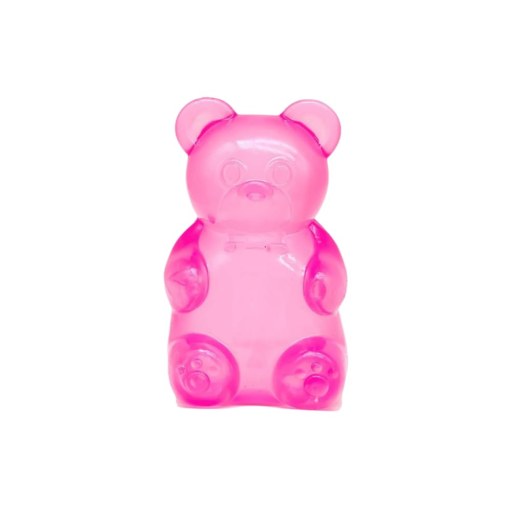 Gummy Bear Toy for 3+ Years Kids, Bear Squeeze Toy, Stress Relief Toy for Children, Finger Exercise Fidget Bear Toy, Haman Fidget Toy Christmas Stocking Filler Birthday, Easter Gifts (Pink)