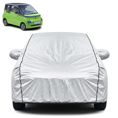 Image of Waterproof Car Cover for MG Comet EV | Dustproof, UV Resistant & Scratch Protection | Soft Cotton Lining | Triple Stitched | Mirror Pockets & Elastic Fit | Silver