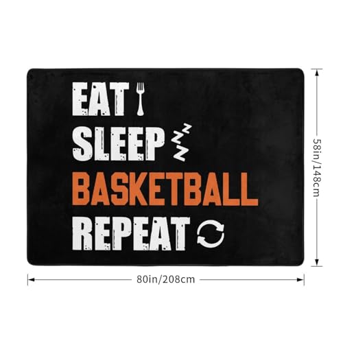 Tapete Eat Sleep Basketball Repeat 80x58 in miniatura 2