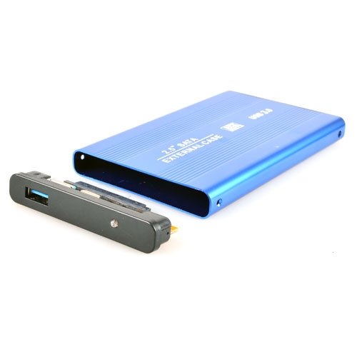 Caja externa para disco duro SATA 2.5'' USB 3.0 azul miniatura 3