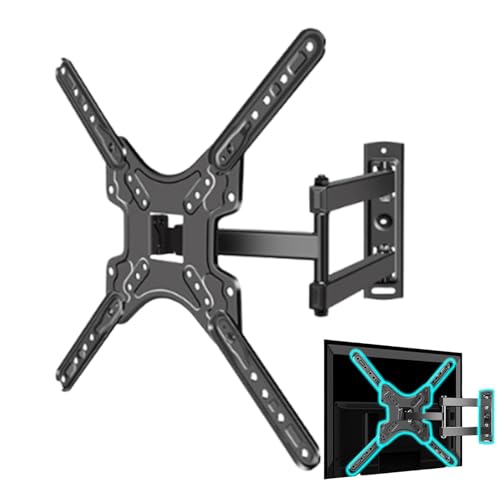 Soporte de pared para TV – TV, TV de pared de metal extensible, soporta hasta 25 kg | Soporte TV totalmente móvil, soporte de pared ajustable para casa, hotel, escuela
