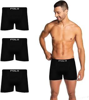 Kit 3 Cueca Boxer Microfibra Polo Star Preta - V1