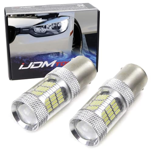 iJDMTOY Xenon White 54-SMD 7507 PY21W Canbus Replacement Bulbs Compatible With BMW 1 2 3 4 Series X1 X3 X4 X5 Front or Rear Turn Signal Lights (Not For Headlight)