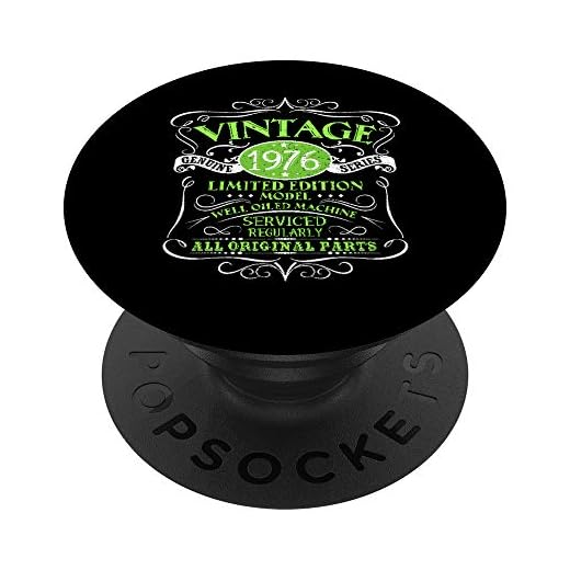Vintage 1976 46 regalo de cumpleaños hombres mujeres diseño original PopSockets PopGrip Intercambiable