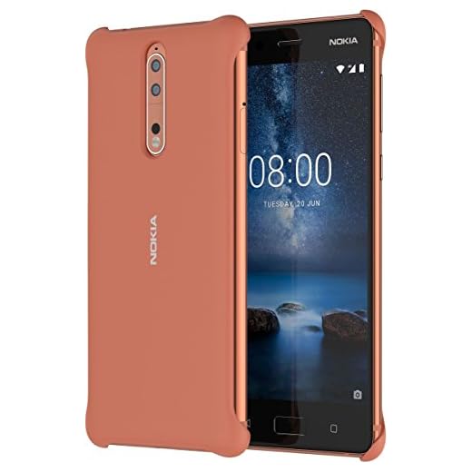 Nokia Soft Touch fodral CC-801 för Nokia 8, koppar - passar Nokia 8