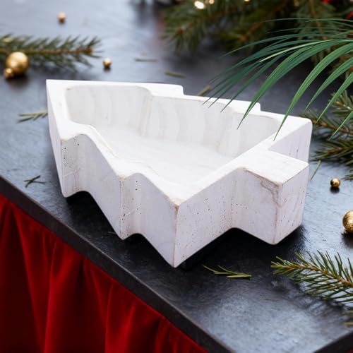 Vela de cuenco de madera y candelabro de Navidad en cuencos de vacaciones 4