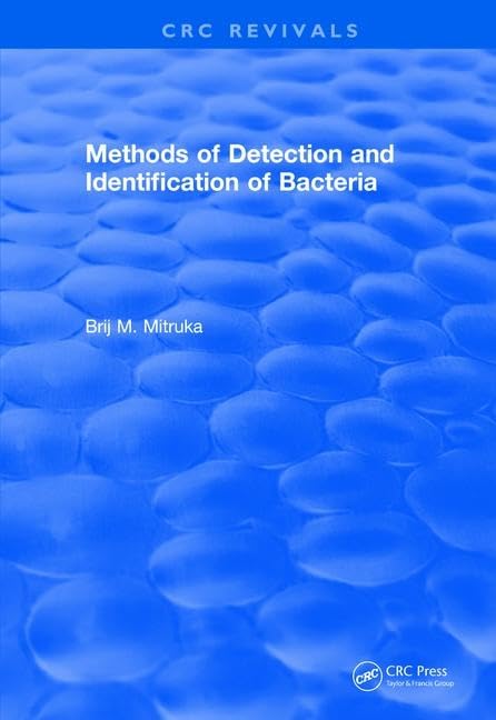 Methods of Detection and Identification of Bacteria (1977) (CRC Press Revivals)