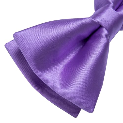 Image of YourTies Bow Ties for Men Pretied Bowties Solid Color Satin Bow Tie Formal Business Tuxedo Wedding Party Prom