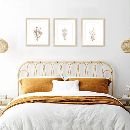 Botanical Wall Art Framed, Boho Wall Art Farmhouse Decor, Rustic Plant Wall Pictures Paintings, Modern Minimalist Boho Theme Art Prints Ready To Hang For Living Room Bedroom Bathroom Kitchen Boho Room Decor (11X14Inch,Framed Wall Art) #TOP2