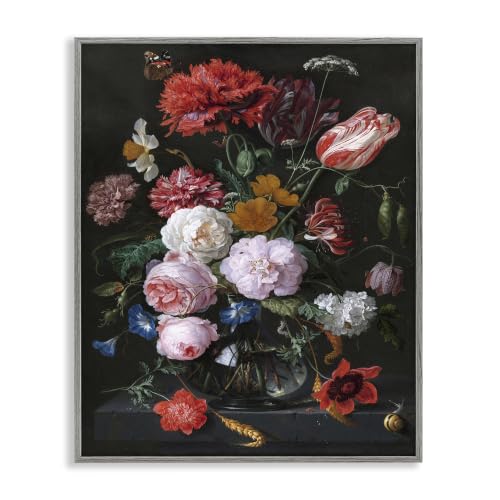 Classical Floral Still Life Painting, 11 x 14 Inch Framed Giclée Print