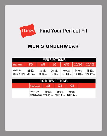 Image of Hanes Men's Underwear Briefs, Cotton Mid Rise Briefs, Covered Waistband, Moisture Wicking, Multi-pack