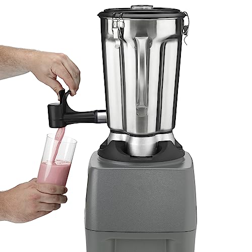 Image of Waring Commercial Heavy Duty Blender, 3.75 Horsepower Motor with 1-Gallon Stainless Steel Jar & Spigot, for Smoothies Soups Sauces Restaurants, CB15SF