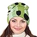 Fashion Beanie Caps with Adjustable Band Oversized Hat Cap Soft Touch Windproof Headwear Skull Cap for Ski Skat Travel, Multipurpose Scarf Hat, White and Black Panda Green Bamboo