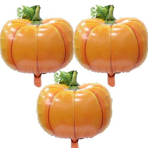 HADCKJA Pumpkin Balloons for Fall Harvest Thanksgiving-Themed Party Supplies Decorations - Birthday Party Set - 3pcs