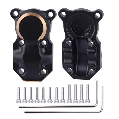 Brass Diff Cover Front Rear Axles Housing Cover Heavy Duty for Axial SCX24 Deadbolt Gladiator Bronco C10 JLU 1/24 RC Crawler Car Upgrades