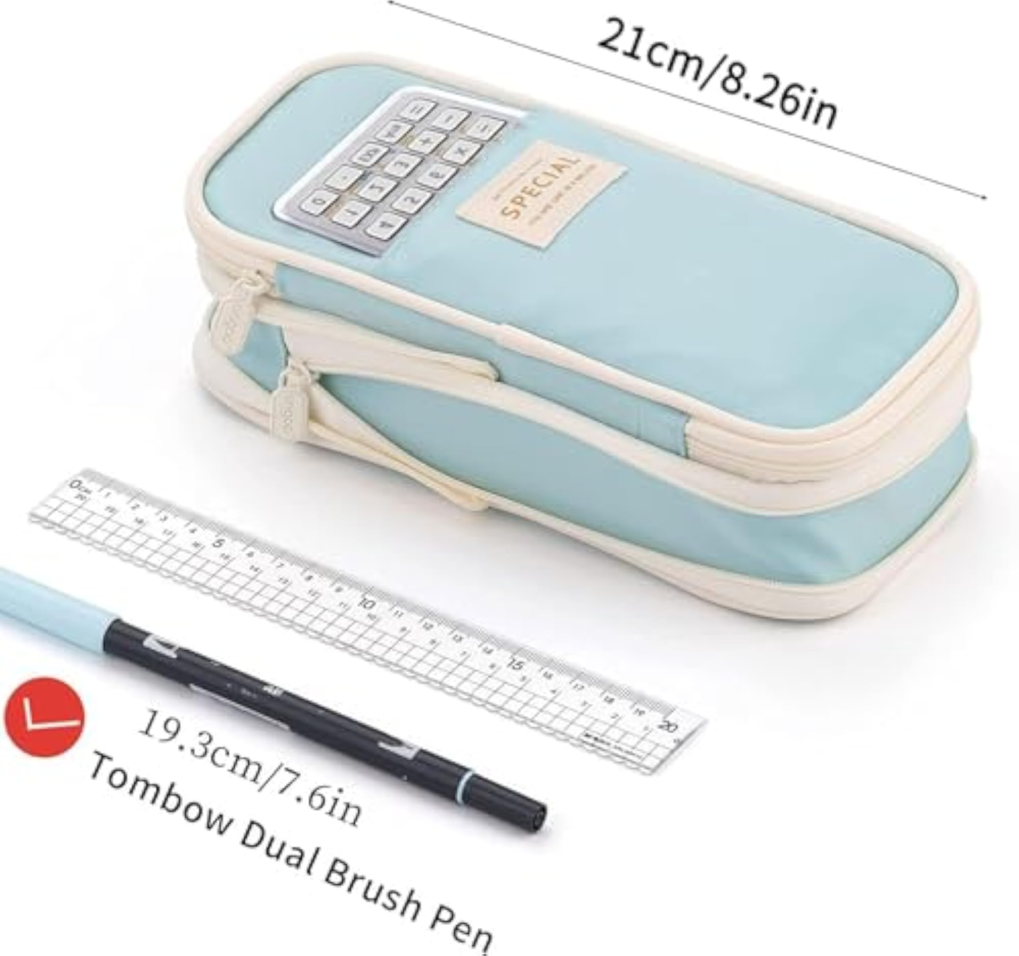 Large Capacity Nylon Pencil Pouch for Kids, Durable Gift