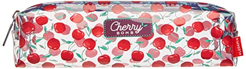 Legami - Estuche Transparente, 19,5 X 5,5 Cm, Cherry Bomb, Muestra Exactamente Lo Que Contiene, En Tcu Transparente, Cierre De Cremallera, Espacioso